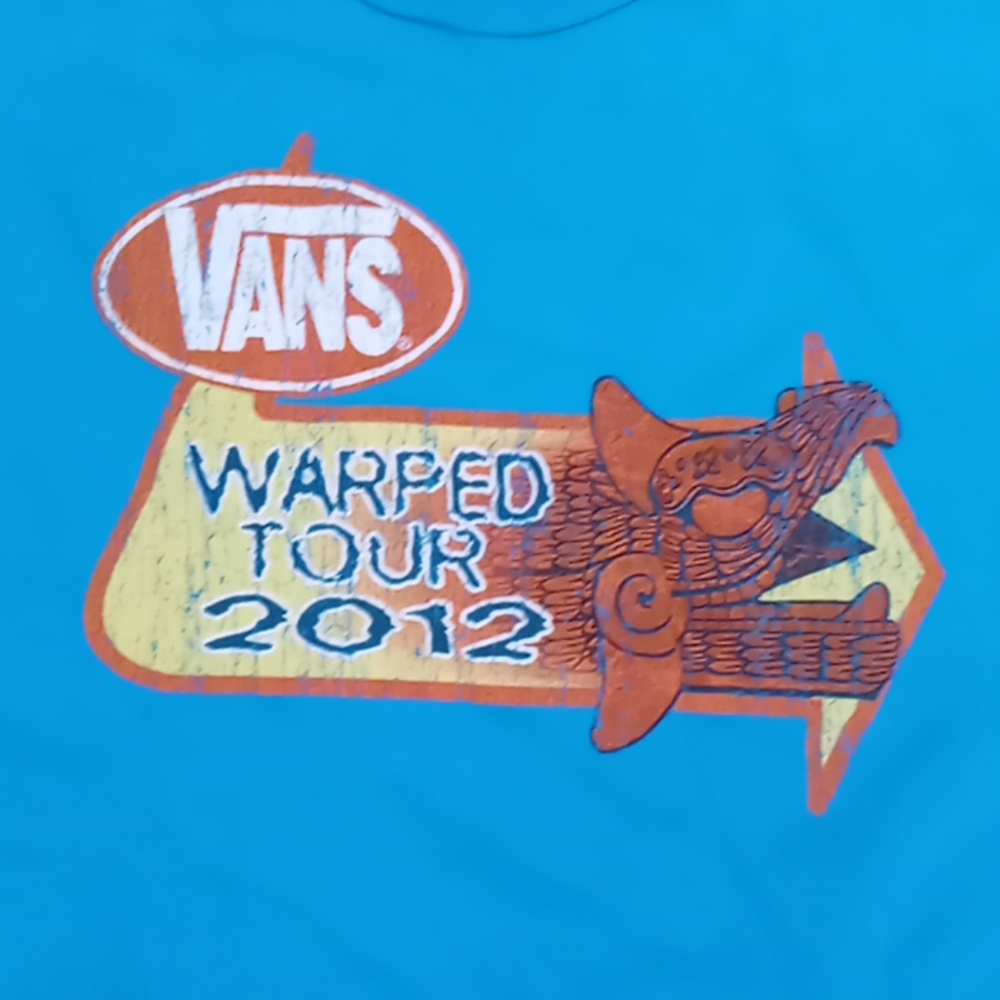 Teal Warped Tour 2012 tee with dates